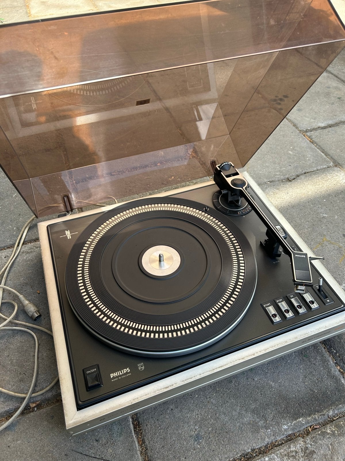 Philips Electronic 222 Platenspeler - Vintage, Ophalen, Gebruikt, Platenspeler, Philips