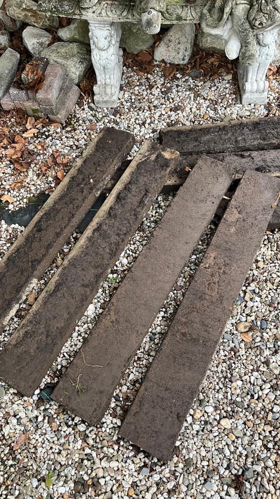 Opsluitband beton 12x, Tuin en Terras, Bielzen en Borders, Ophalen, Gebruikt, 200 cm of meer, Minder dan 25 cm