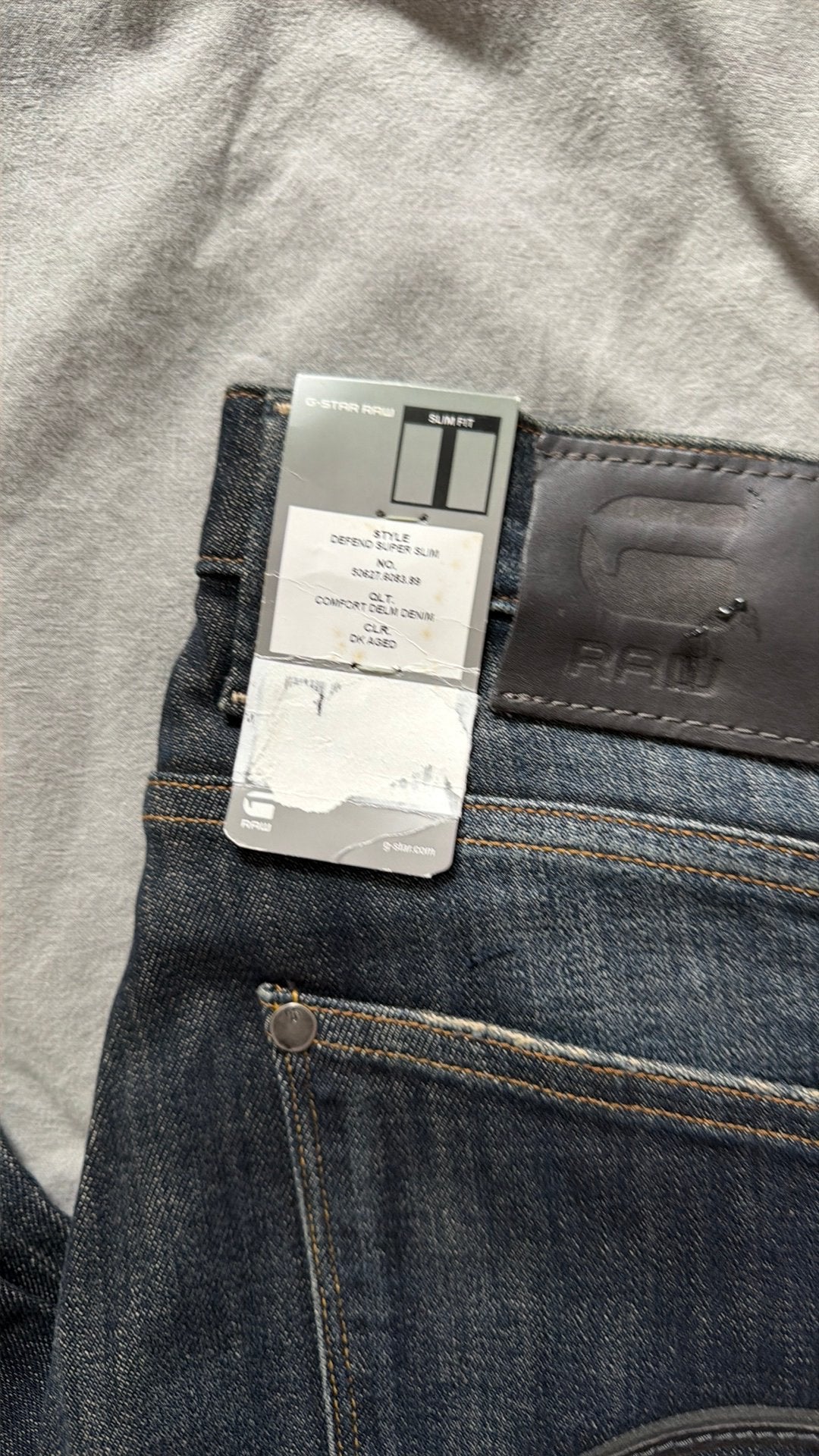 Nieuwe G-Star RAW Defend Super Slim Jeans W34/L34, Ophalen of Verzenden, Nieuw, Blauw, W33 - W34 (confectie 48/50)