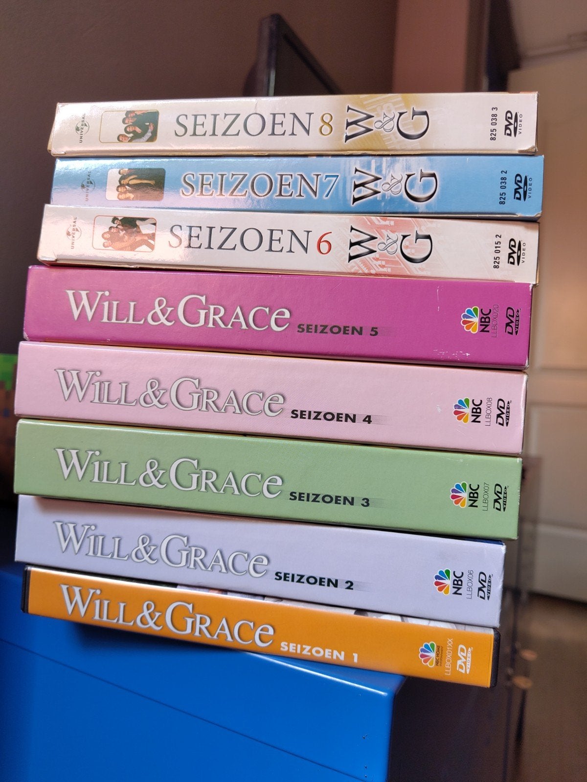 will& Grace 8 seizoenen, Boeken, Ophalen