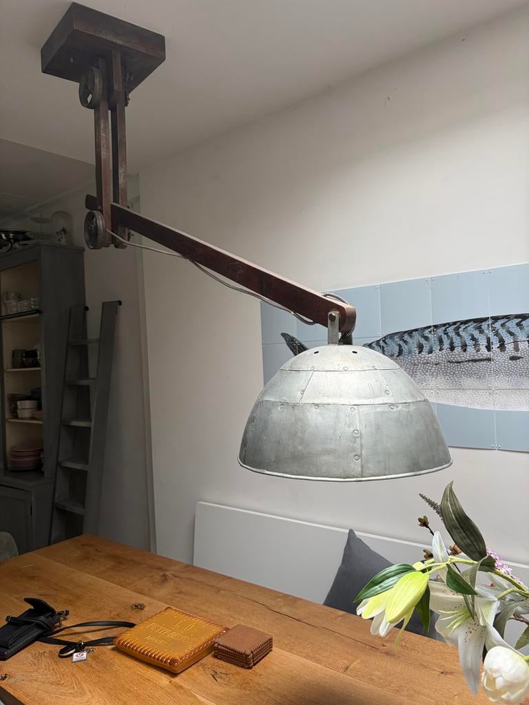 Industriële Plafond Hanglamp, Ophalen, Gebruikt, Metaal, 50 tot 75 cm