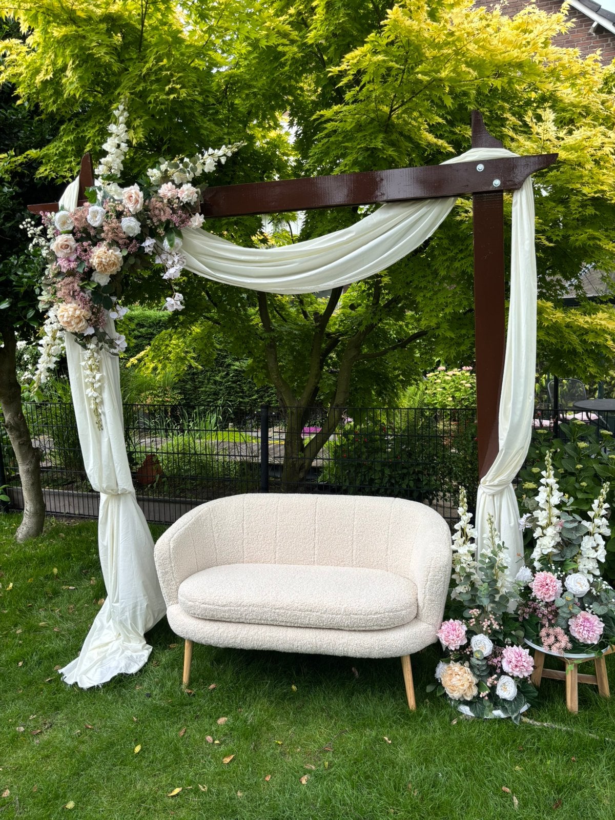 Backdrop bruiloft setting styling te huur, Ophalen, Zo goed als nieuw, Geboorte of Huwelijk