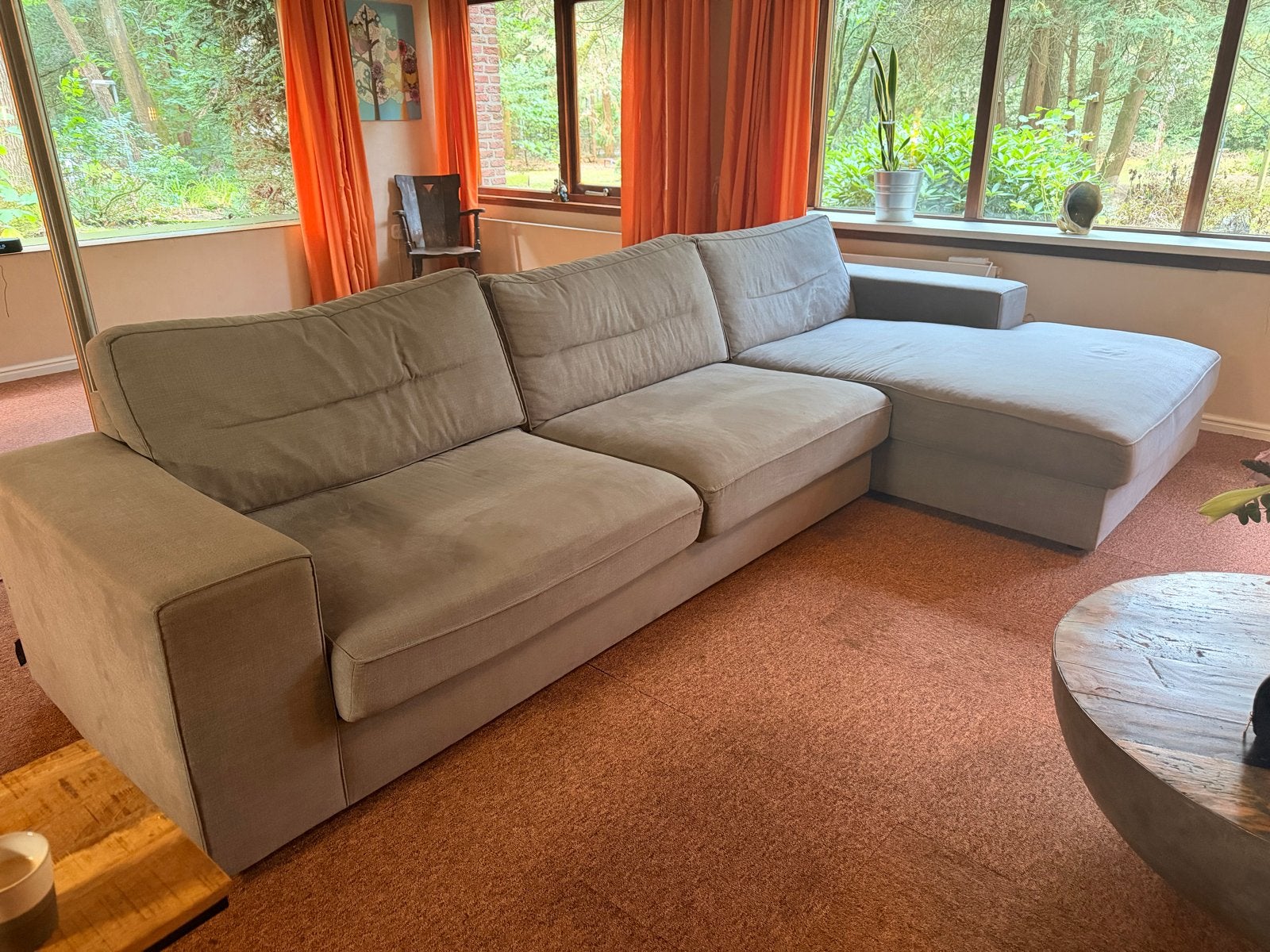 Grote hoekbank met chaise longue - Room108, Ophalen, Gebruikt, Hoekbank, 300 cm of meer