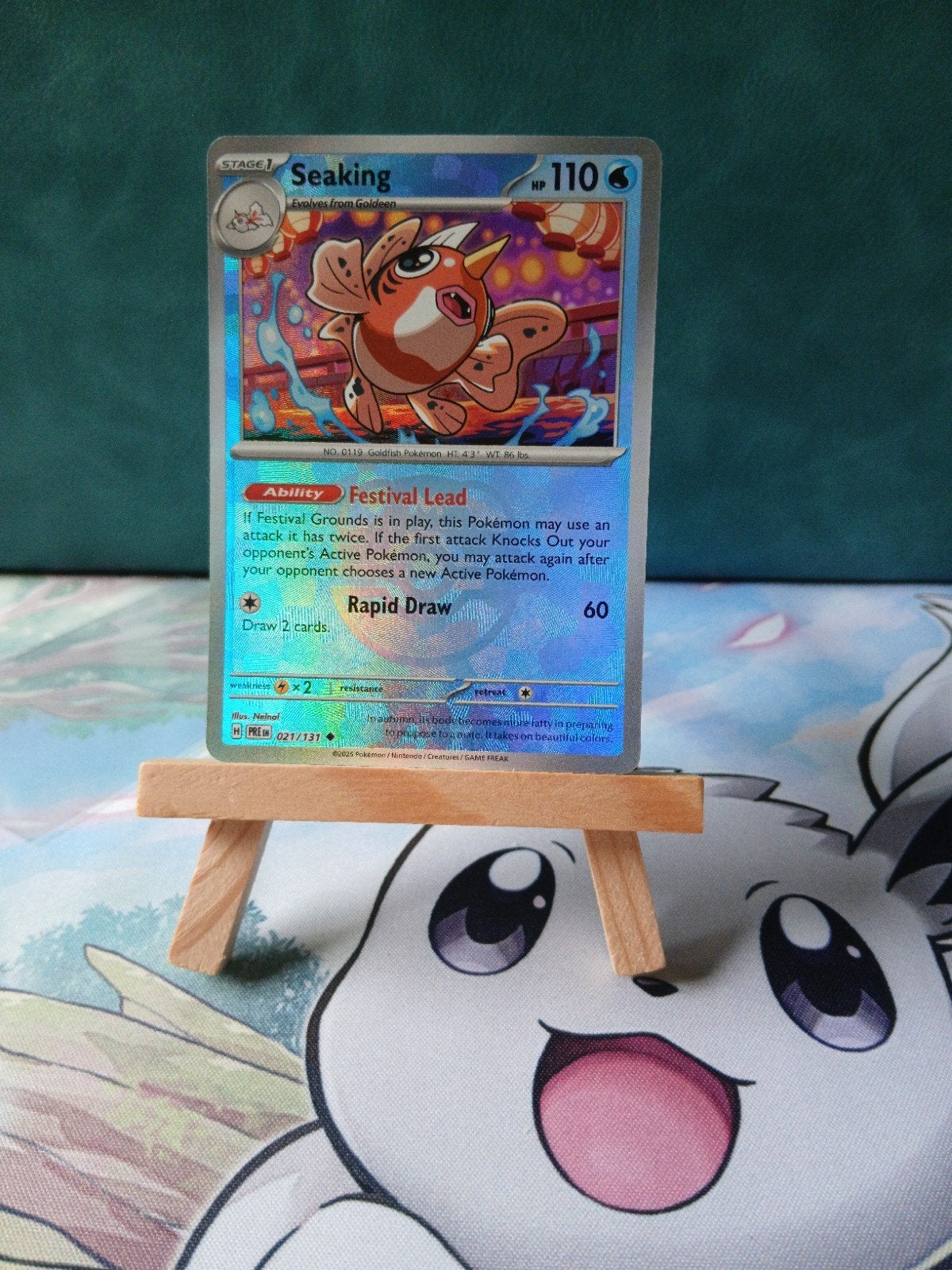 Seaking #021/131 Masterbal Pokémon Prismatic Evolutions, Verzenden, Nieuw, Losse kaart, Foil