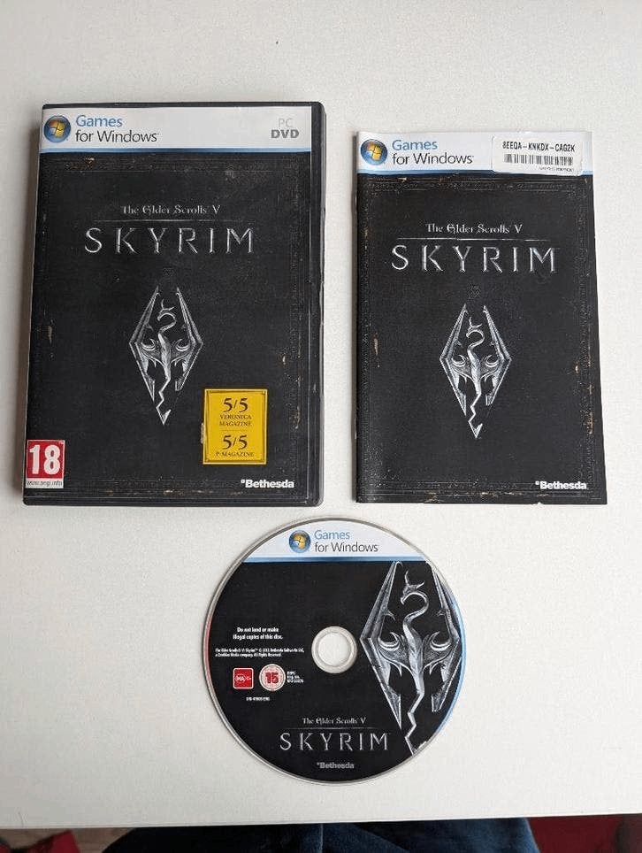 The elder scrolls V skyrim PC, Spelcomputers en Games, Games | Pc, Zo goed als nieuw, Role Playing Game (Rpg), 1 speler, Vanaf 18 jaar