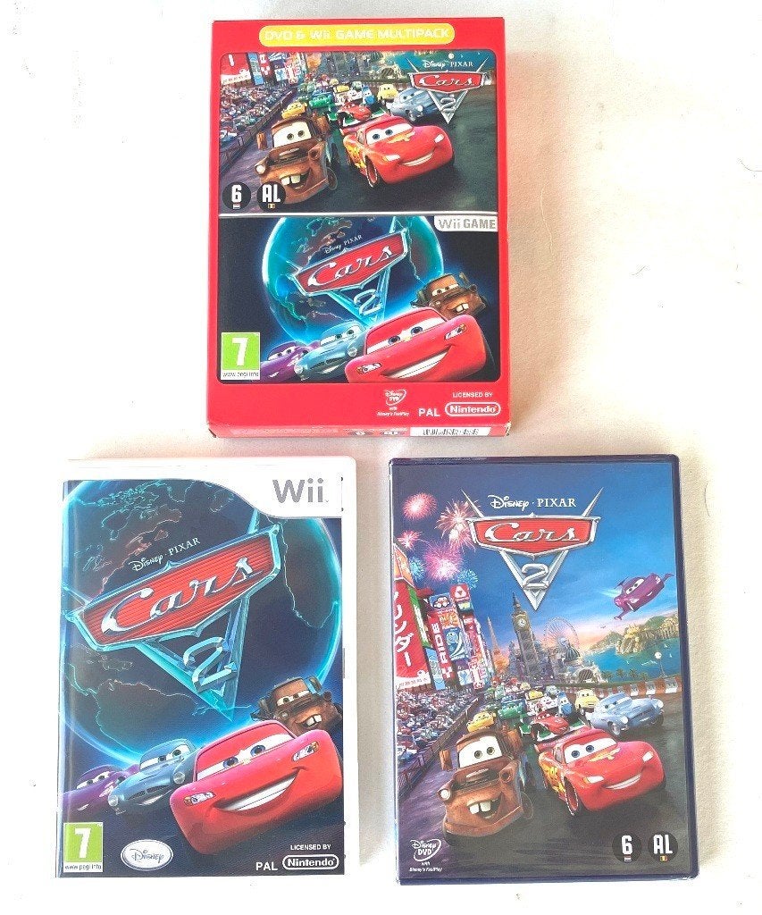 Disney Pixar CARS 2 (Wii) spel en DVD., Racen en Vliegen, Ophalen of Verzenden, Zo goed als nieuw, 3 spelers of meer