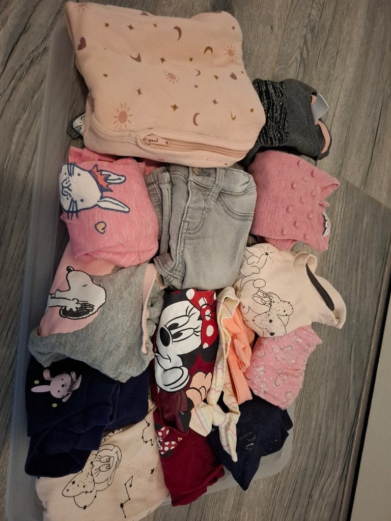 15 delig kledingpakket 62/68 incl slaapzak, Ophalen, Gebruikt, Maat 62