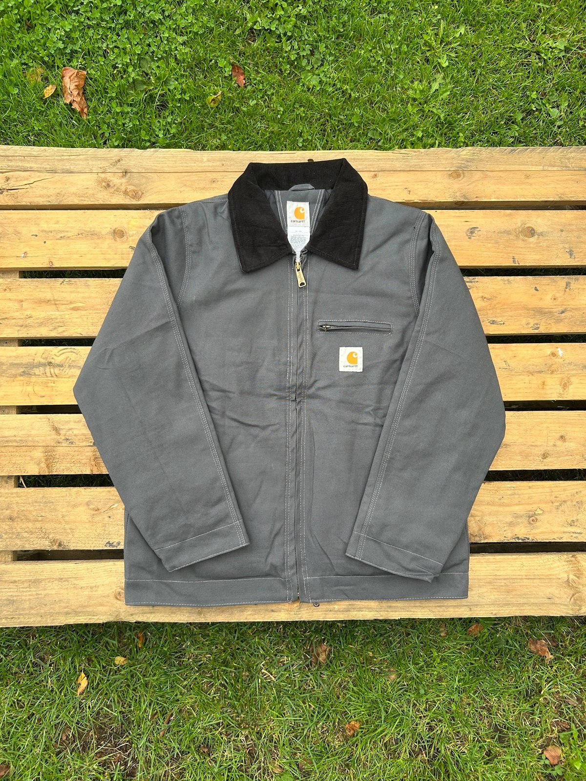 Carhartt Rework Detroit Jacket | Grijs | Maat M, Kleding | Heren, Jassen | Zomer, Verzenden, Nieuw, Maat 48/50 (M), Blauw
