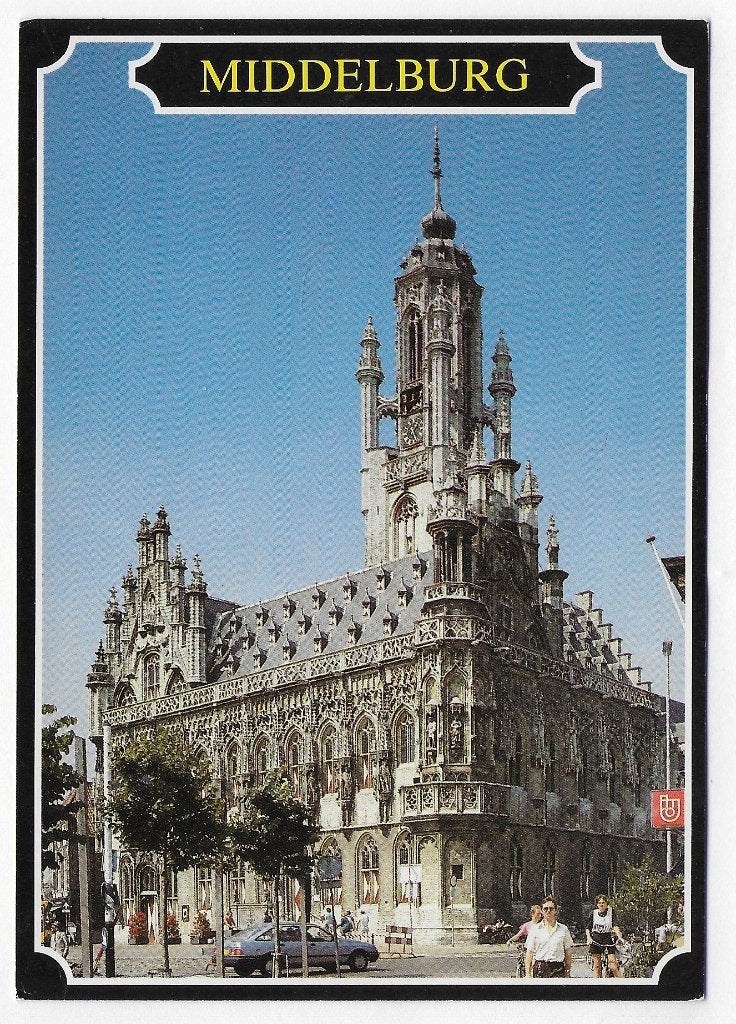 Middelburg Stadhuis Ongelopen Ansichtkaart (B4216 ), Ophalen of Verzenden, 1980 tot heden, Gelopen, Zeeland