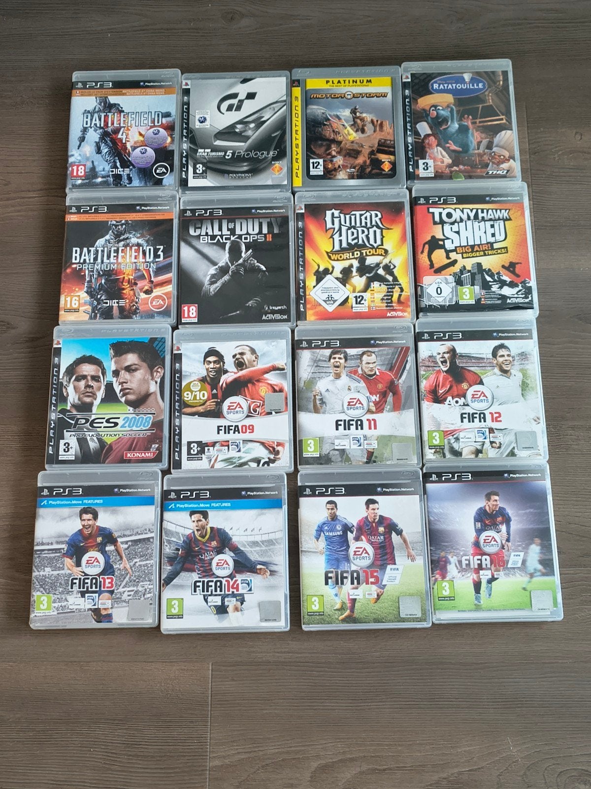 16 PS3 Games: Battlefield, FIFA, Black Ops 2, Ratatouille., Ophalen of Verzenden