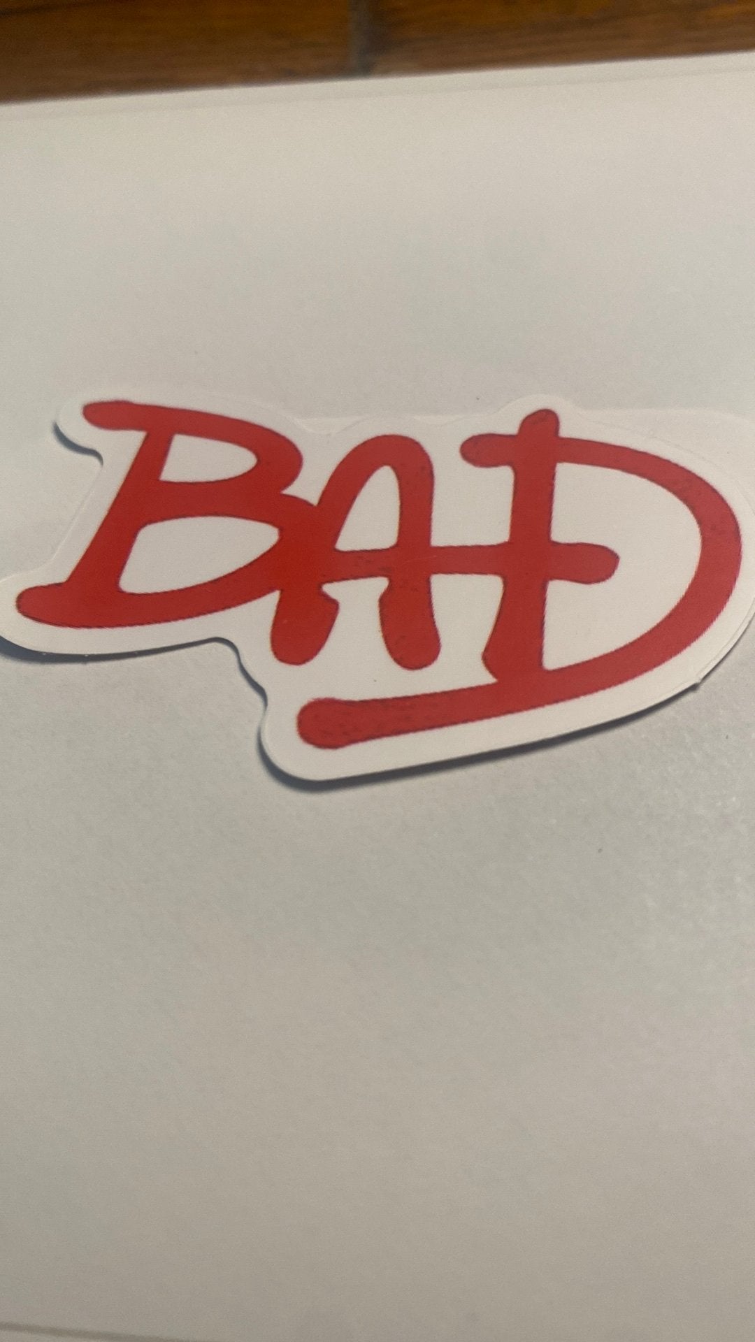 Sticker BAD, michael Jackson, Verzamelen, Ophalen of Verzenden, Zo goed als nieuw