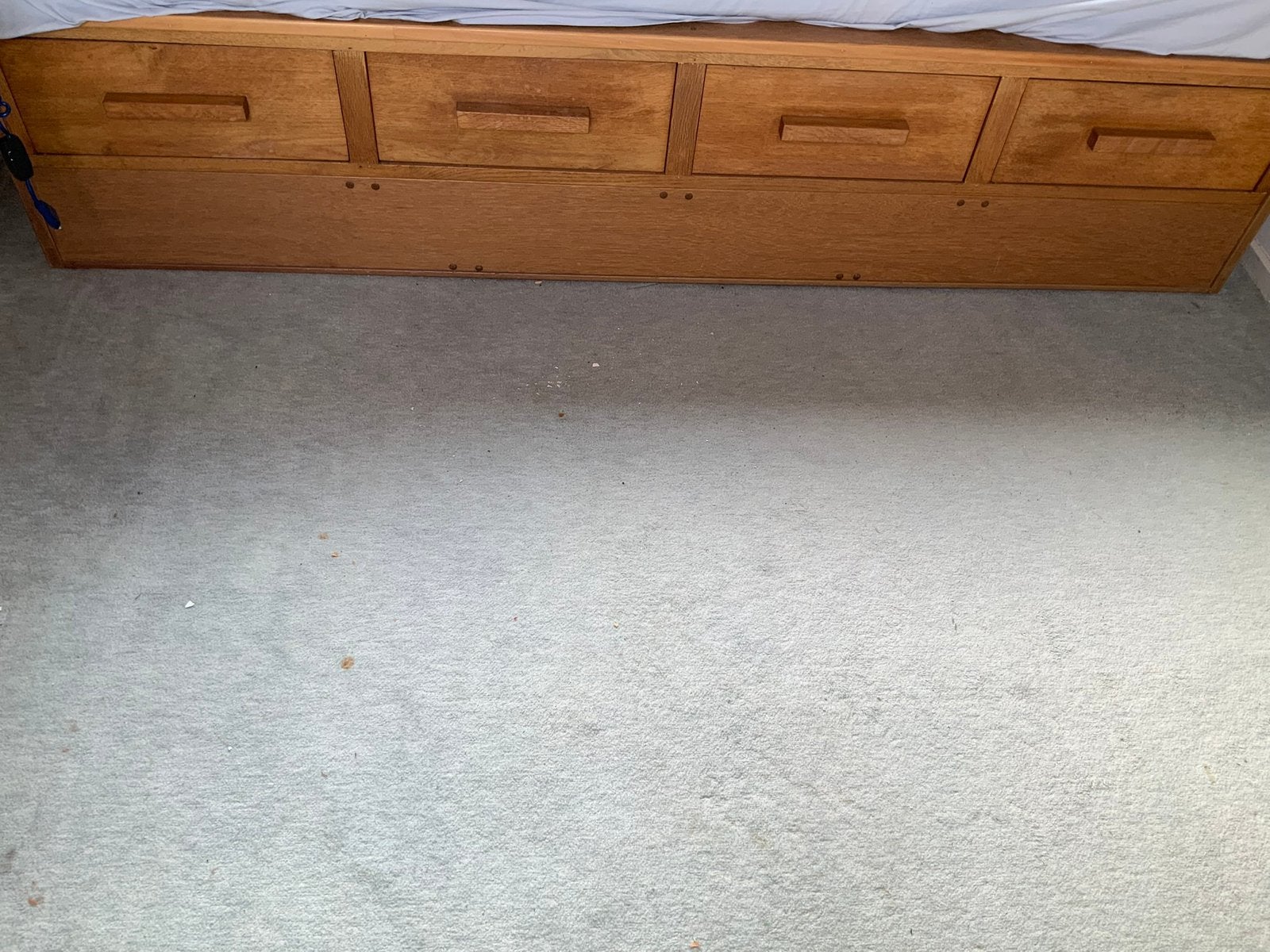 1-PersoonsBed met 4 Laden(hout) alles, Matras, Dekbed €25,-, Ophalen of Verzenden, Eenpersoons, Overige kleuren, Hout