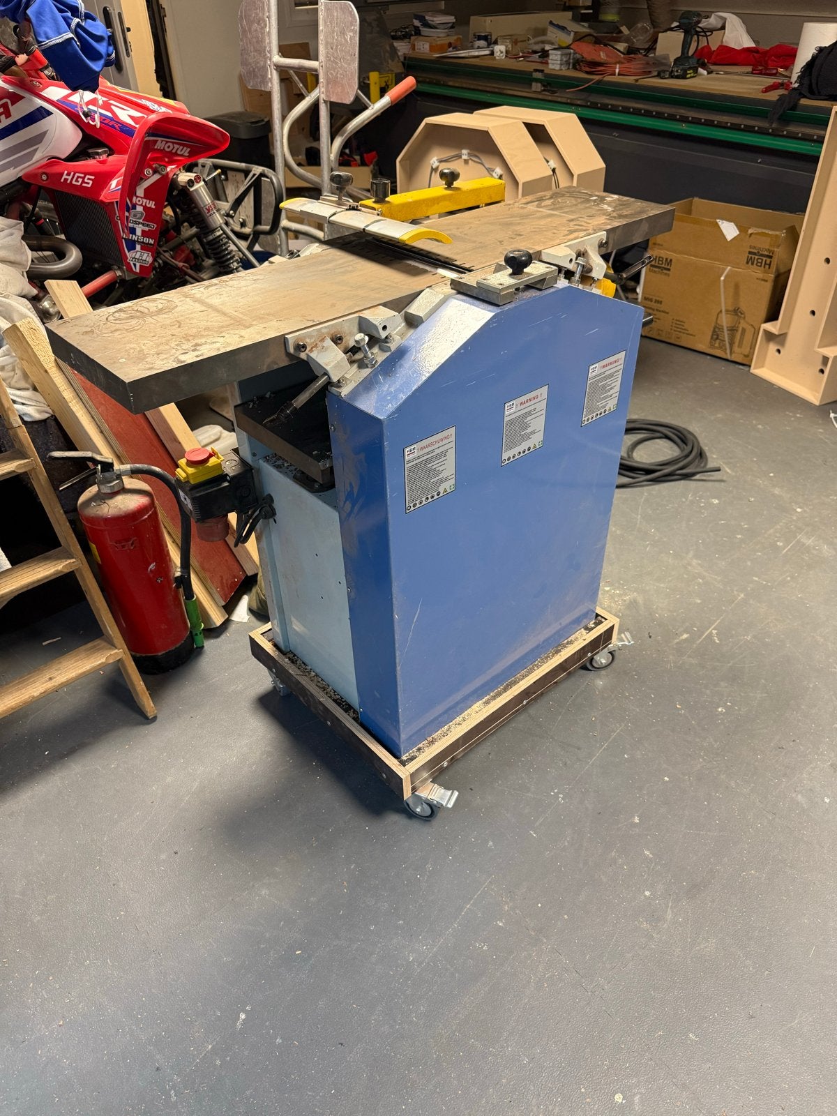 HBM 200 Vlak- en Vandiktebank, Doe-het-zelf en Verbouw, Schaafmachines, Ophalen, Gebruikt, Elektrisch