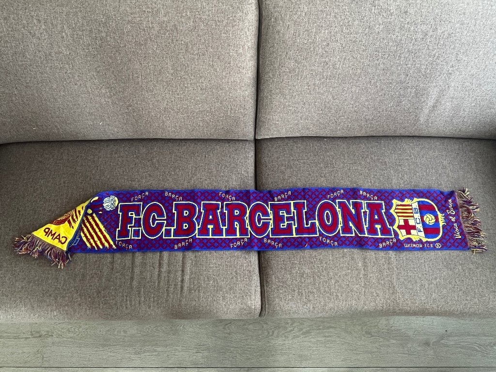 Te koop: FC Barcelona sjaal, Verzamelen, Ophalen of Verzenden, Zo goed als nieuw, Buitenlandse clubs, Vaantje of Sjaal