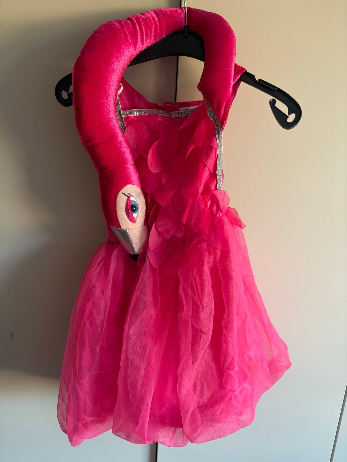 Roze Flamingo Verkleedjurk - Maat 140, Ophalen, Zo goed als nieuw, 134 t/m 140, Meisje