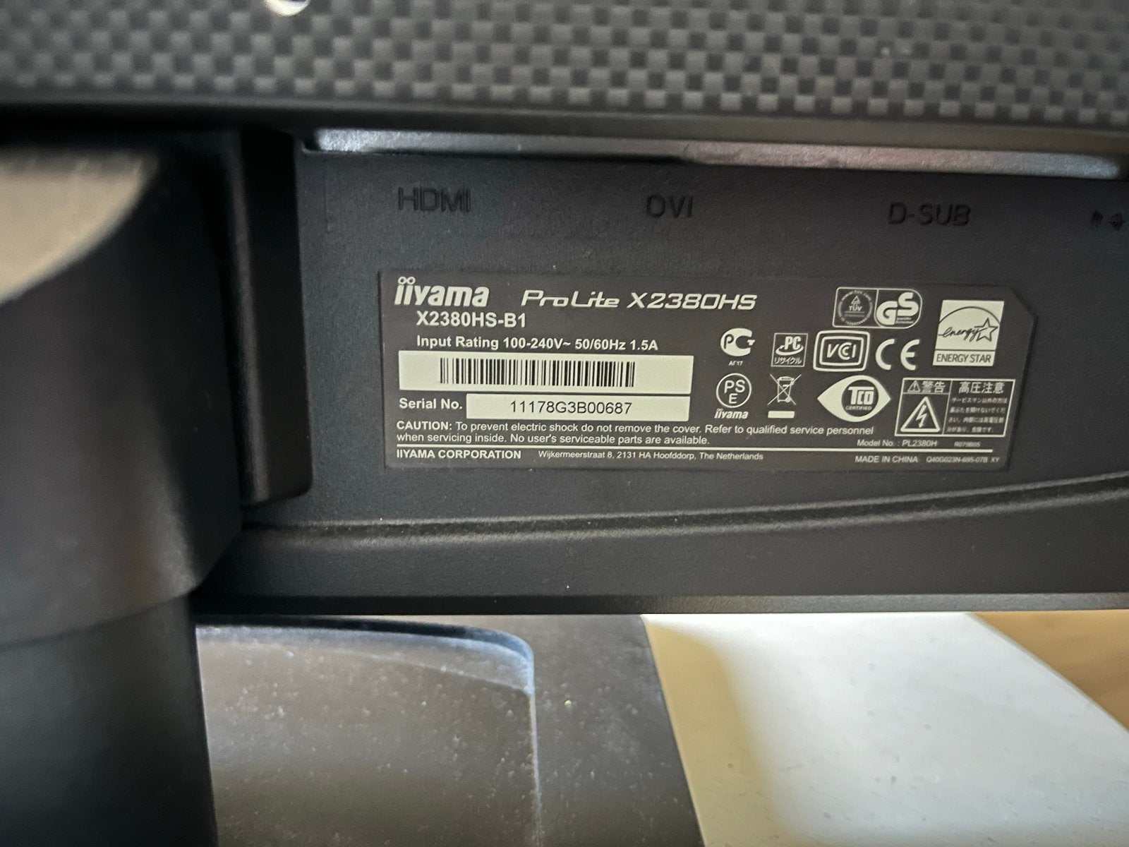 Iiyama ProLite X2380HS-B1 Monitor - Full HD IPS, Computers en Software, Monitoren, Ophalen, IPS, Full HD, 5 ms of meer