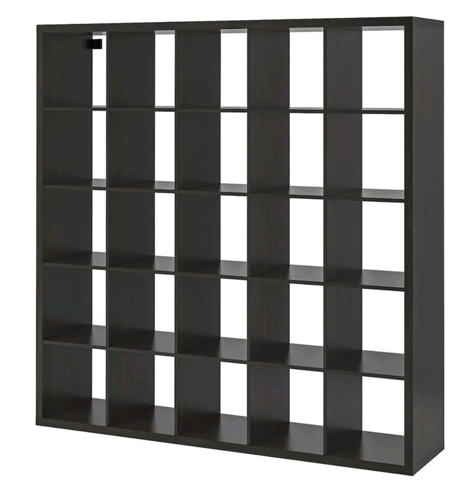 Ikea kallax Vakkenkast 5x5 zwart, Ophalen of Verzenden, Zo goed als nieuw