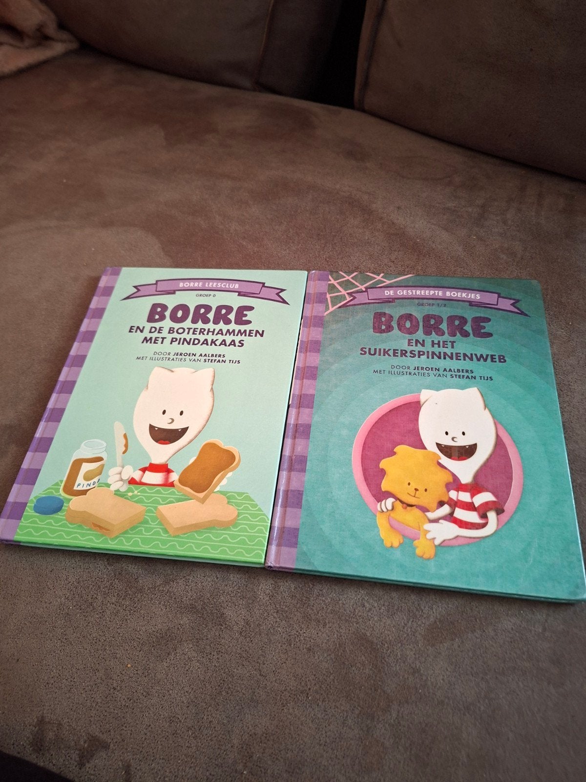 Twee Borre boeken: 'Borre en de boterhammen met pindakaas', Boeken, Ophalen, Gelezen, Jeroen Aalbers, Fictie algemeen