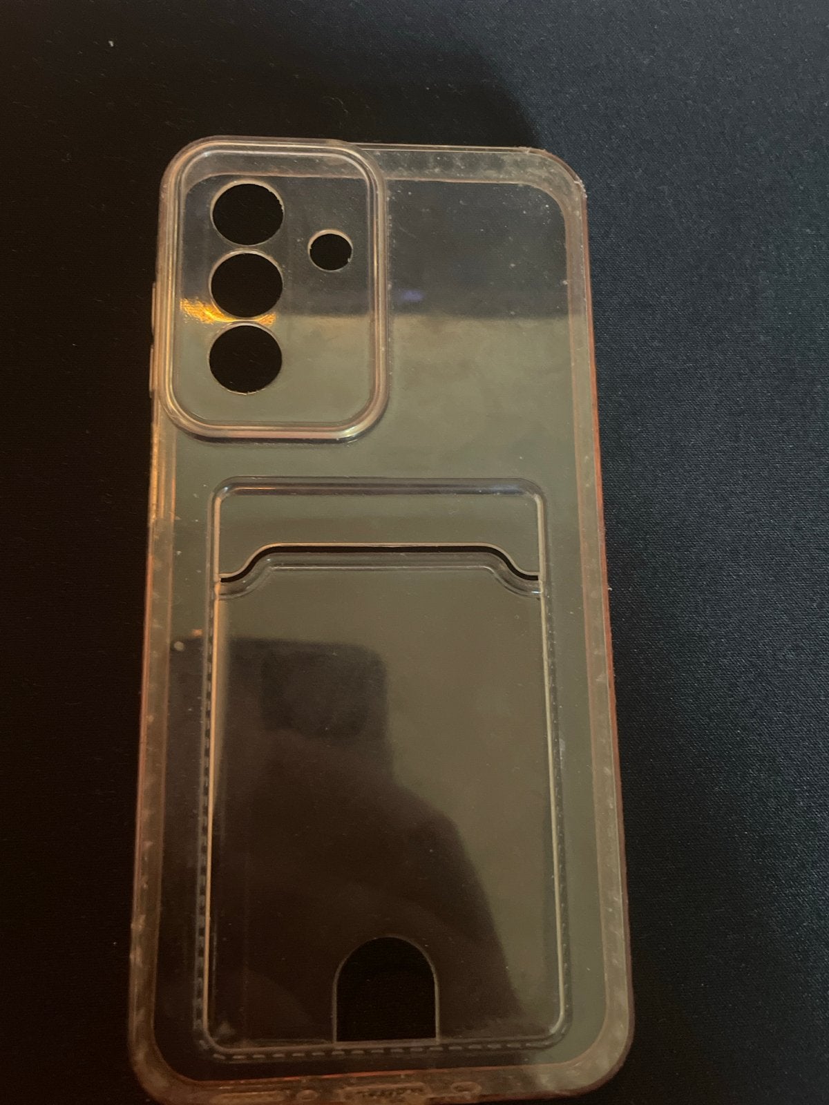 Transparant telefoonhoesje met kaarthouder, Ophalen of Verzenden, Gebruikt, Hoesje of Tasje