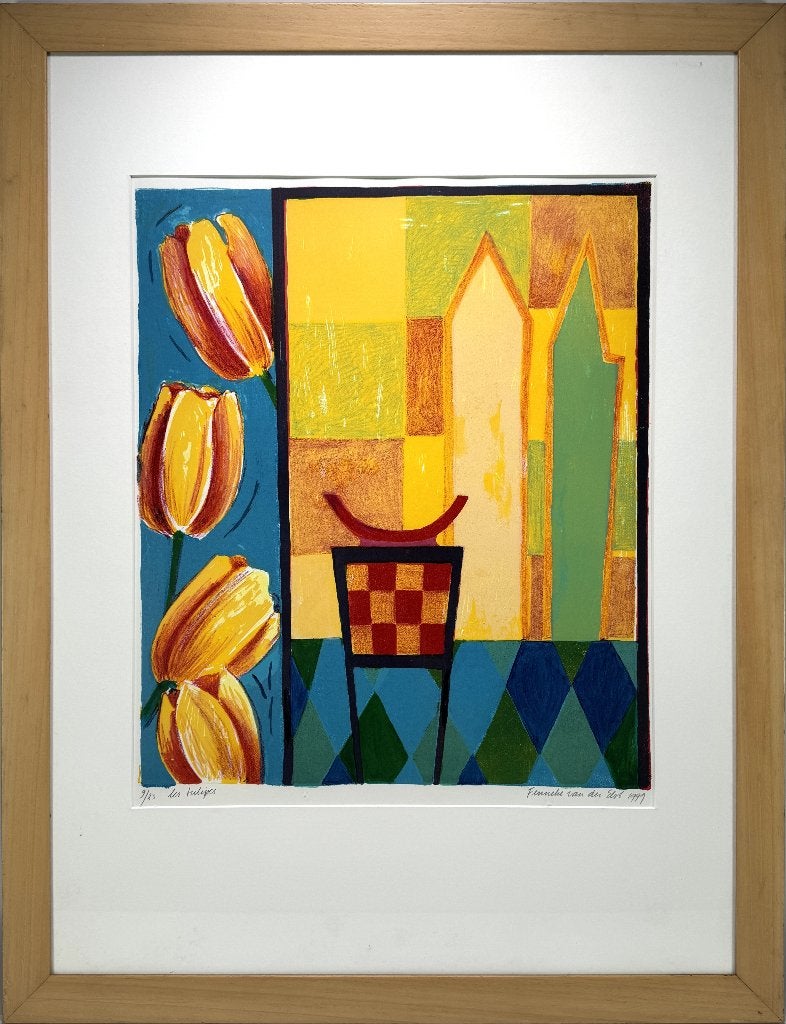 666. Zeefdruk, Fenneke van der Elst - “Les Tulipes”, 1999, Ophalen