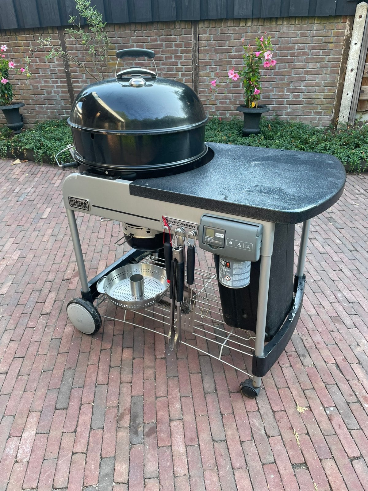 Weber performer priemium, Ophalen, Gebruikt