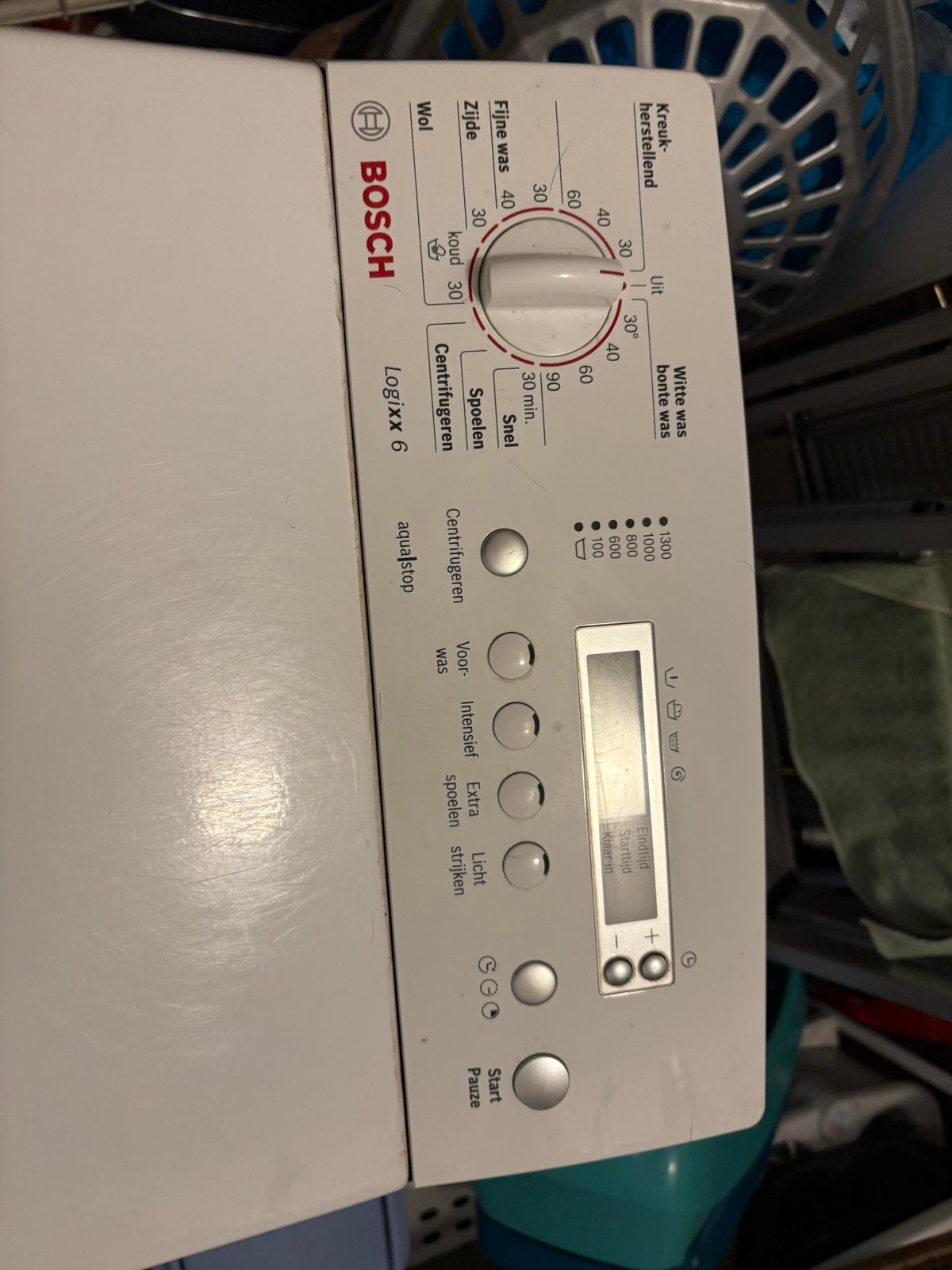 Bosch Logixx 6 Bovenlader Wasmachine - 5.5 kg, 1300 toeren, Ophalen, 1200 tot 1600 toeren, Gebruikt, 4 tot 6 kg