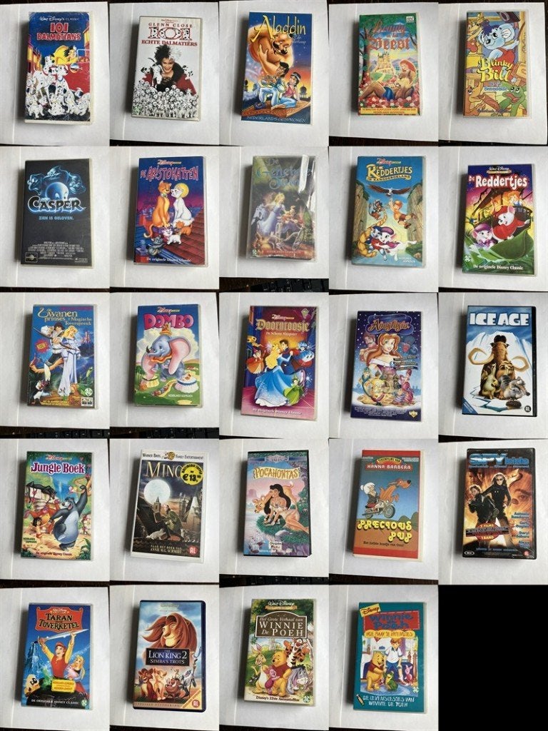 VHS film movie partij diverse 24 stuks walt disney, Nederlands ondertiteld, Gebruikt, Alle leeftijden, Ophalen of Verzenden