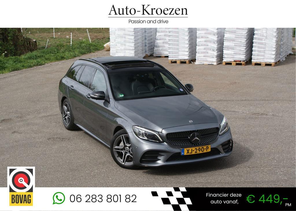 Mercedes-Benz C-klasse Estate 180 ///AMG Pakket | Pano | 360, Auto's, Automaat, Adaptive Cruise Control, 84 €/maand, 750 kg