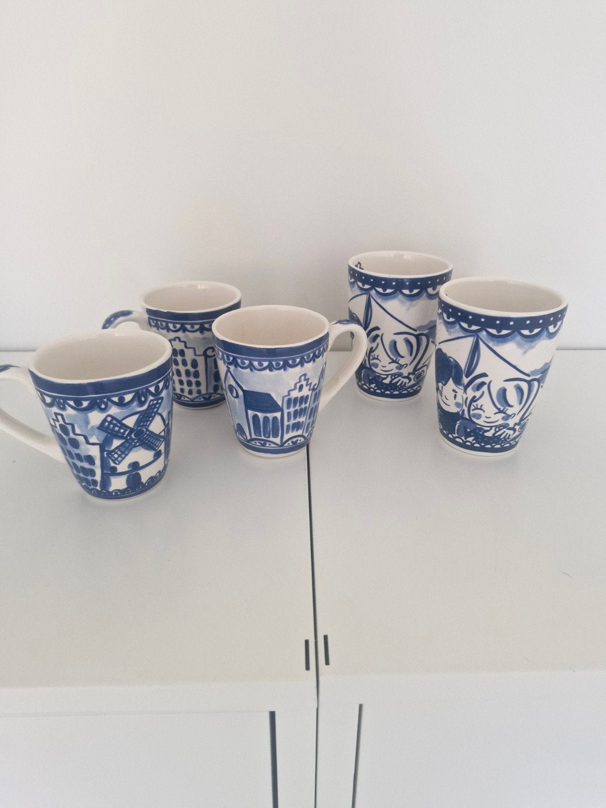 Mokken Blond Amsterdam delfts blauw, Ophalen, Gebruikt, Overige merken, Keramiek