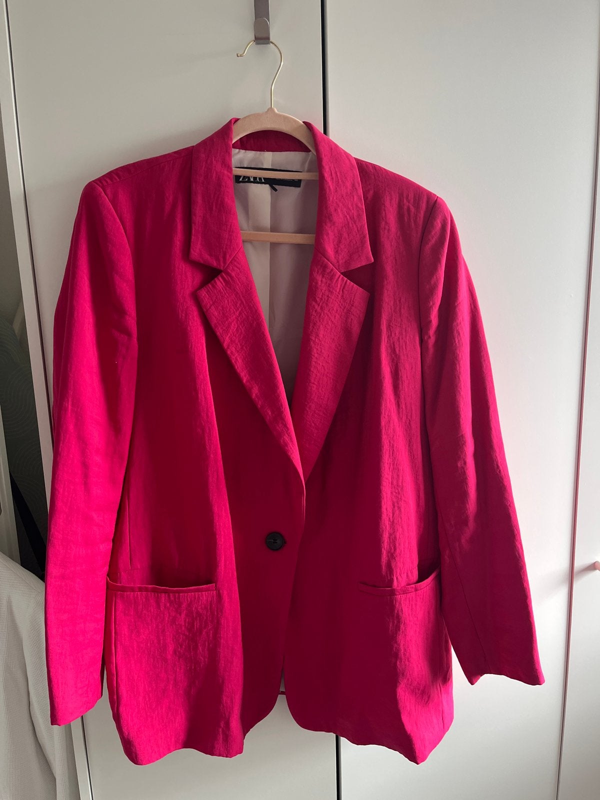 Zara Fuchsia Blazer - Maat XL, Kleding | Dames, Maat 46/48 (XL) of groter, Ophalen of Verzenden, Zo goed als nieuw, Jasje