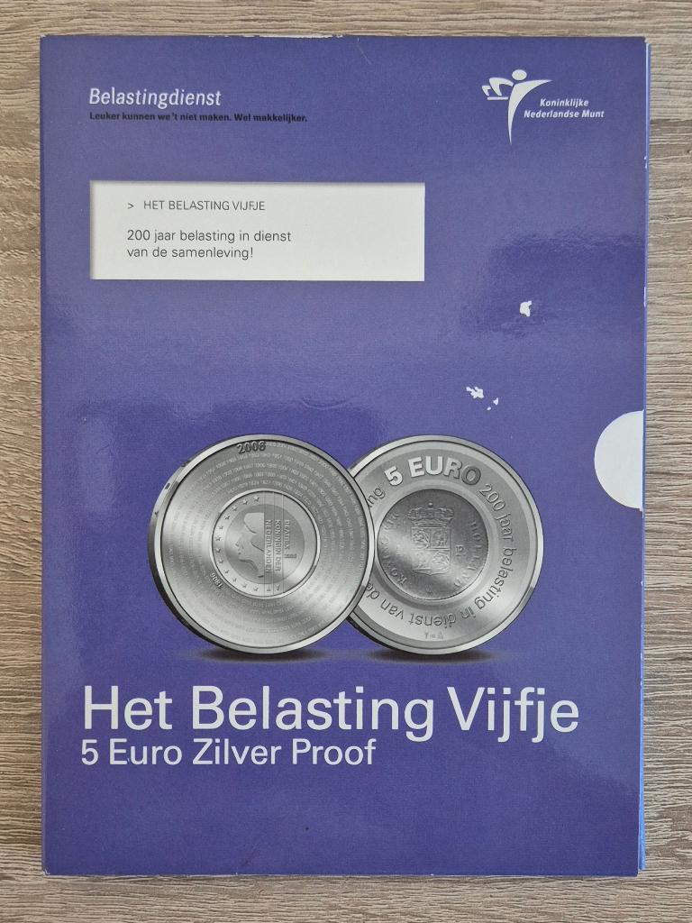 5 Euro zilver 2006 Belastingdienst Proof, Postzegels en Munten, Munten | Nederland, Koningin Beatrix, Zilver, Euro's, Ophalen of Verzenden