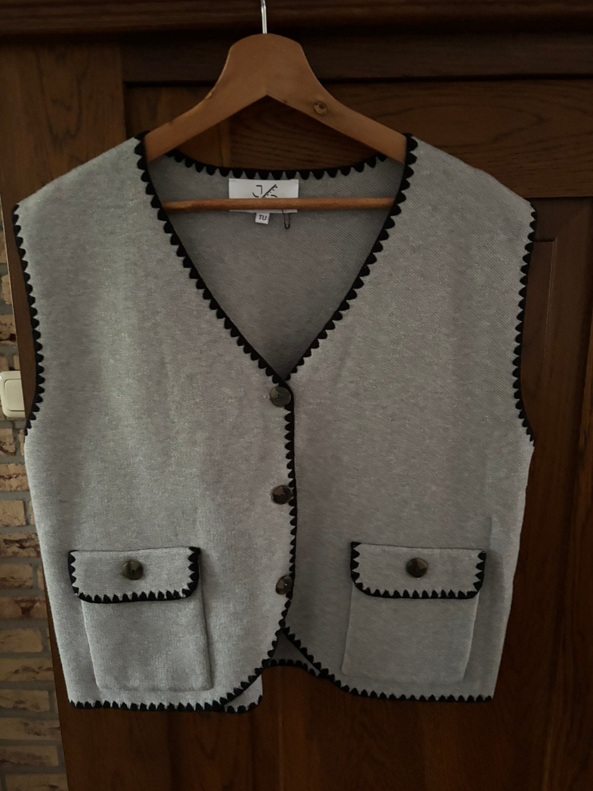 TE KOOP MOOI GRIJS GILET, Ophalen of Verzenden, Zo goed als nieuw, Grijs