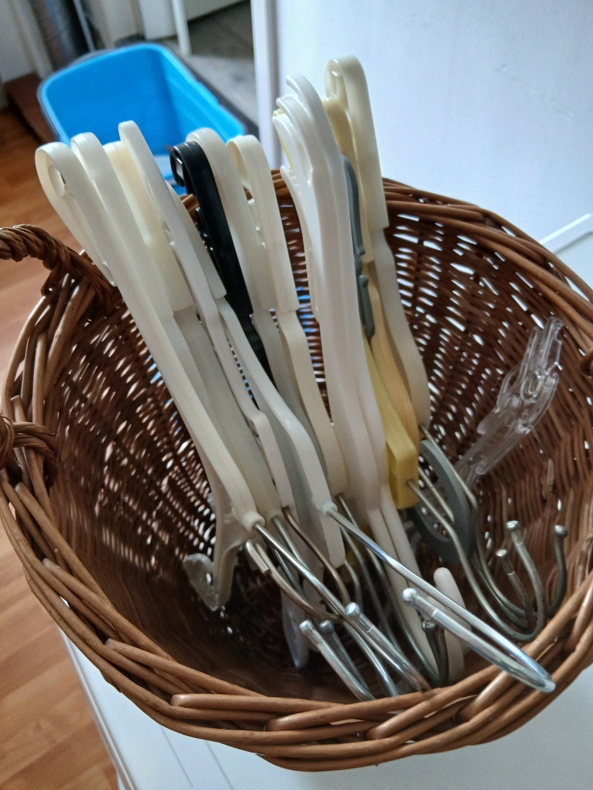 Diverse rieten manden voor opslag en decoratie, Gebruikt, Mand, Met handvatten, Ophalen of Verzenden