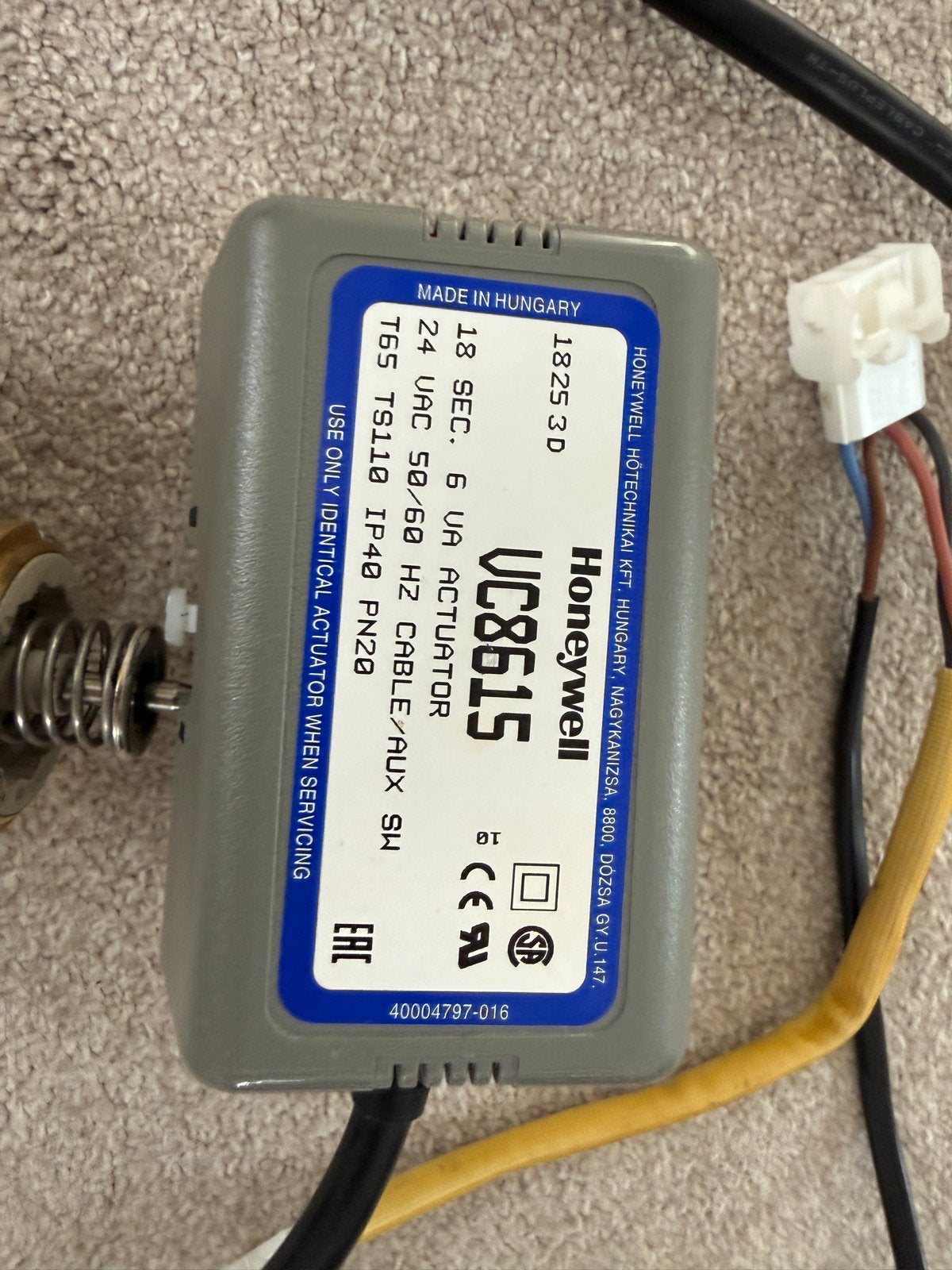 Honeywell VC 8615 klep actuator (zonder trafo), Ophalen of Verzenden, Gebruikt, Overige typen
