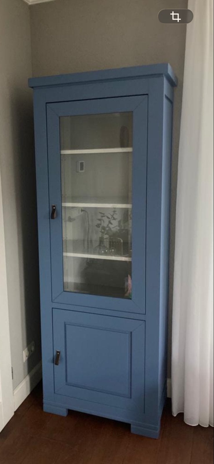 Mooie vitrinekast, kast, Ophalen, Minder dan 50 cm, Gebruikt, 150 tot 200 cm