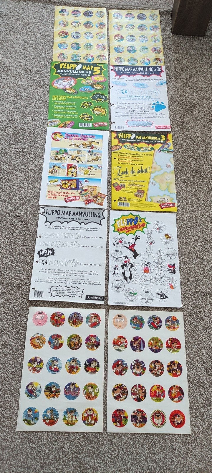 Flippo Map Aanvullingen: Nummers 2, 3 en 5 met stickers, Verzamelen, Flippo's, Ophalen of Verzenden, Spiek, Map, Album of Poster