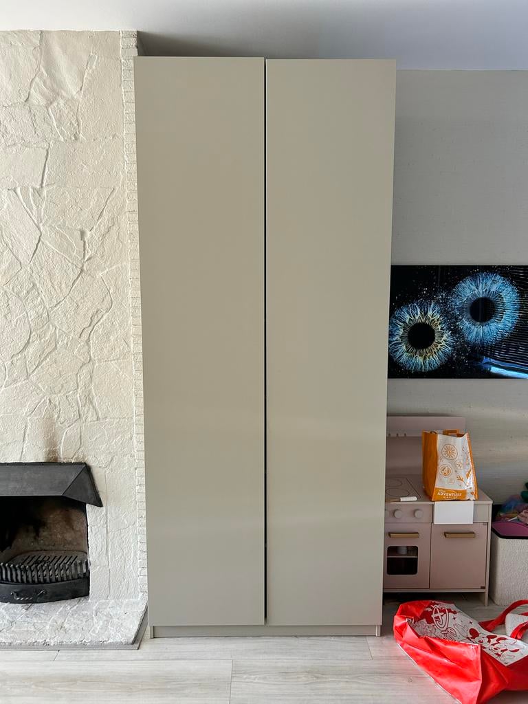 Ikea Pax Kast Beige 100x236 cm met Planken en Hangruimte, Huis en Inrichting, Kasten | Kledingkasten, Ophalen, Overige materialen
