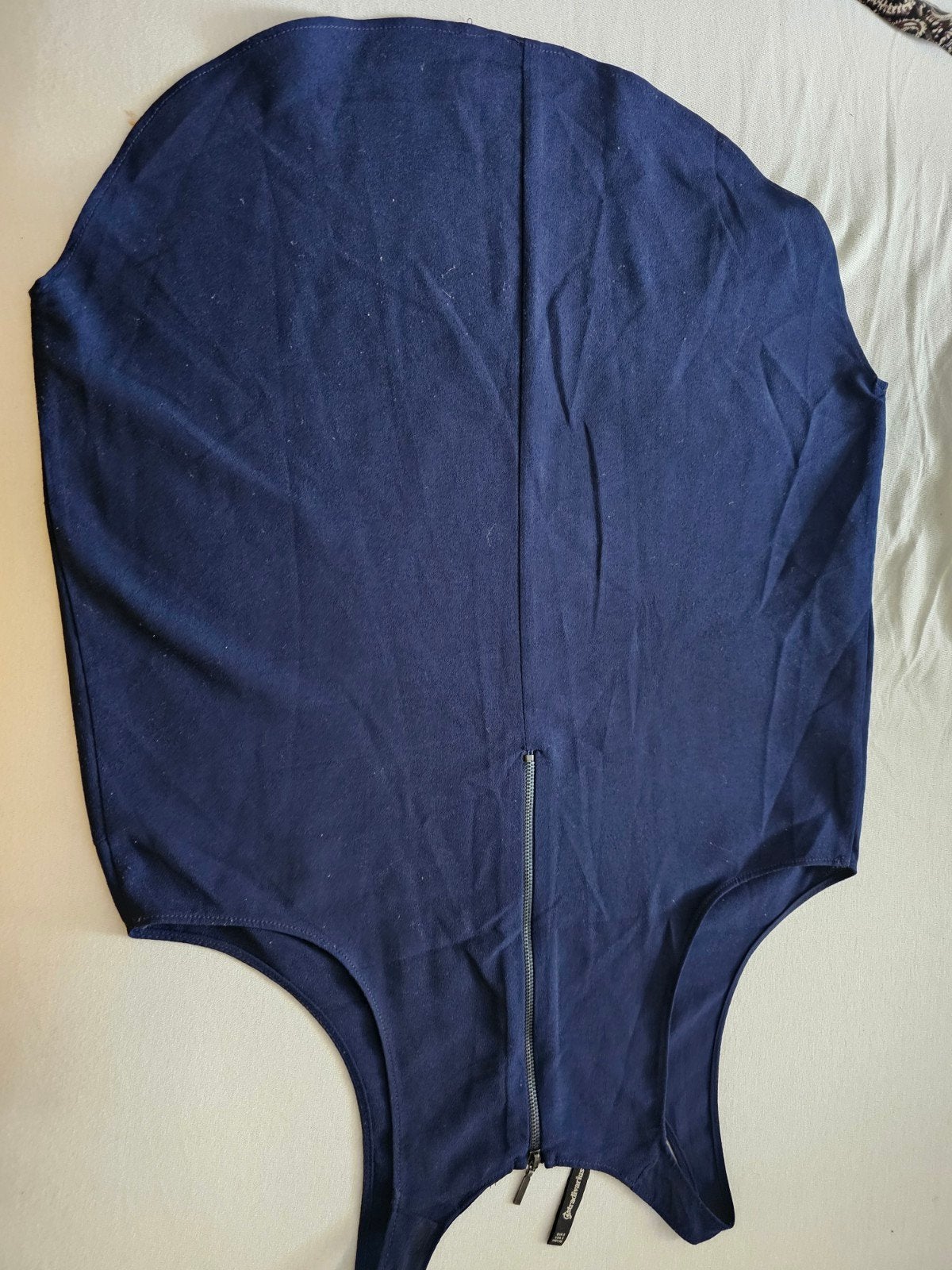 Stradivarius Donkerblauwe top Maat S, Ophalen, Zo goed als nieuw, Blauw