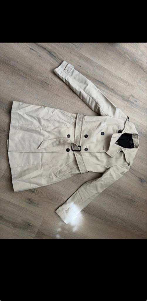 Zara tussendoor jas maat XS, Verzenden, Zo goed als nieuw, Maat 34 (XS) of kleiner, Beige