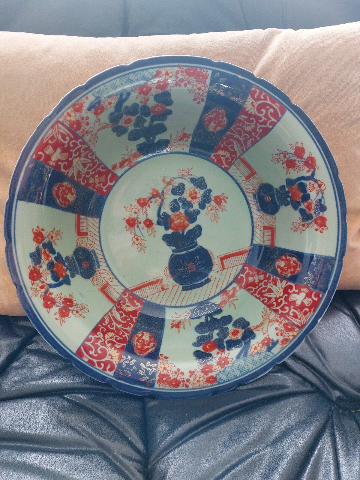 Vintage Imari Stijl Diepe Schaal - 34.5 cm, Verzenden