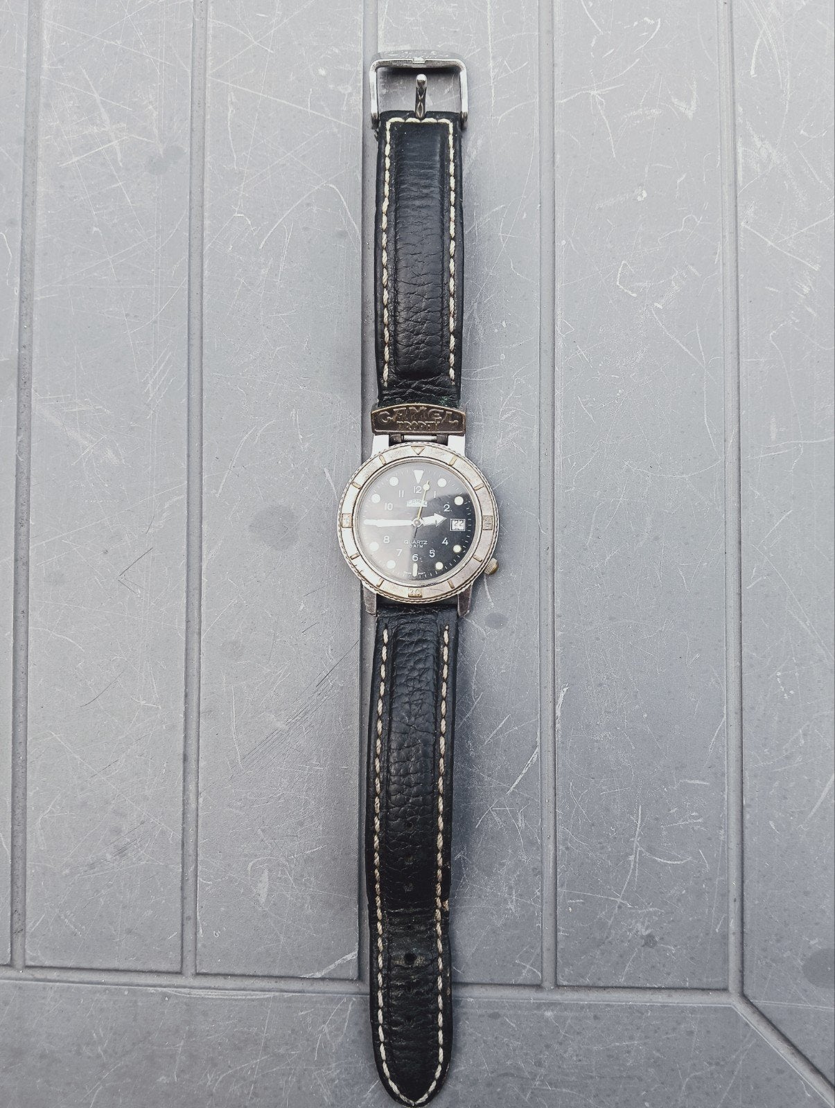 Vintage Camel Trophy Green Belt Quartz Horloge, Overige merken, Staal, Met bandje, Polshorloge