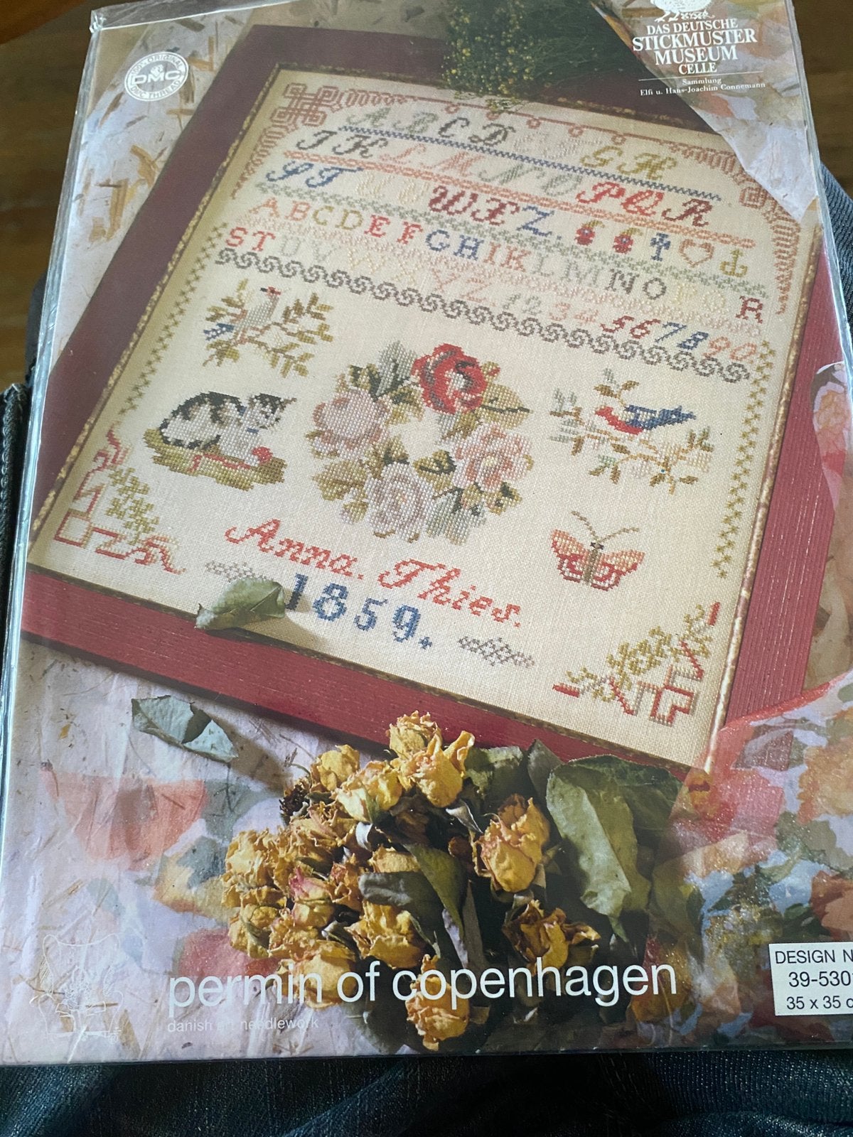 BORDUURPAKKET PERMIN OF COPENHAGEN ANNA THIES MERKLAP, Ophalen of Verzenden, Nieuw, Borduurpakket