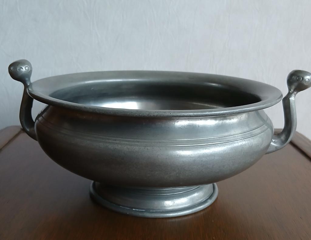 Art Deco Tinnen Schaal / Fruitschaal, Antiek en Kunst, Antiek | Tin, Ophalen of Verzenden
