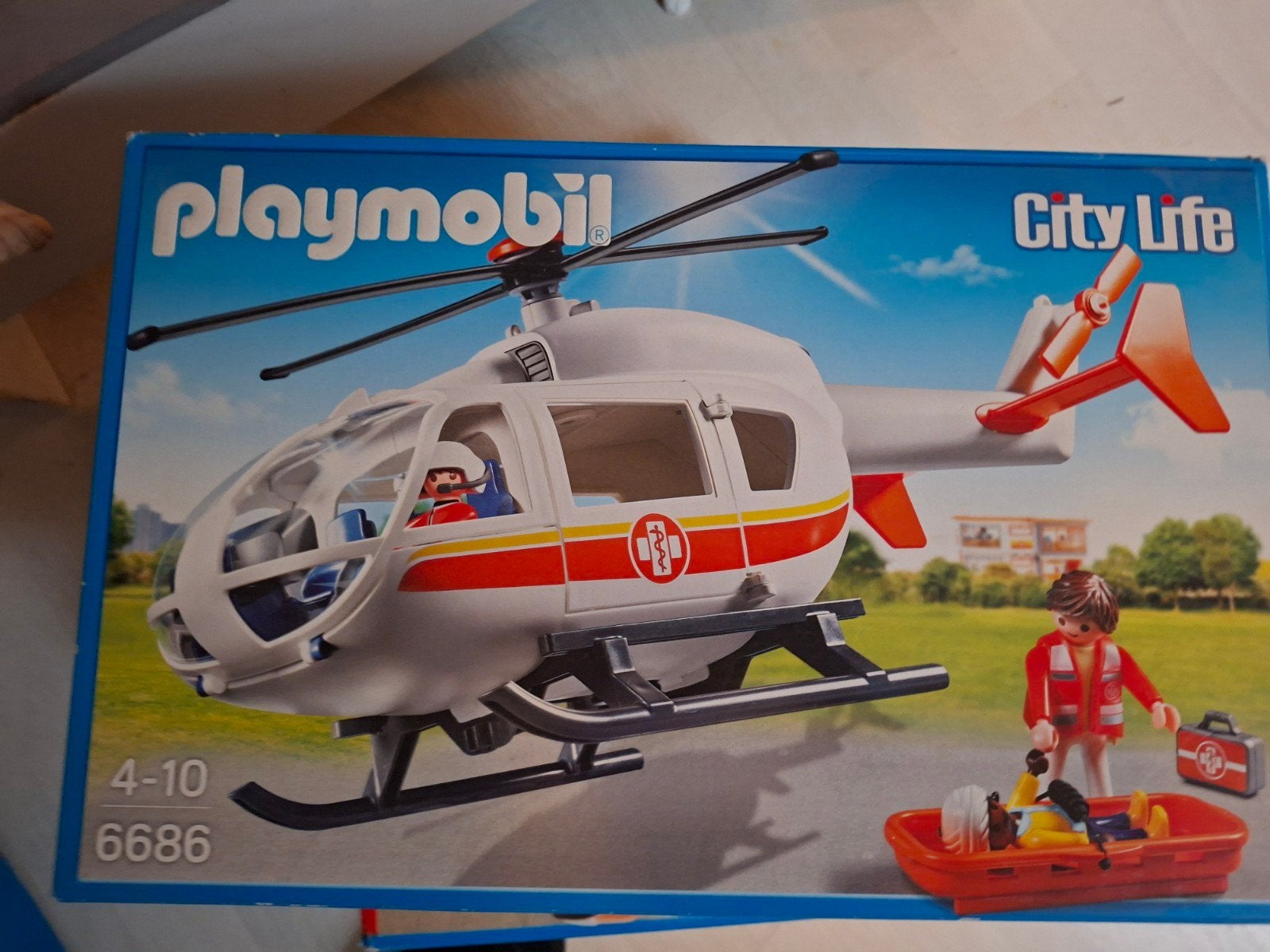 playmobile helikopter, Ophalen, Complete set, Voertuig, Zo goed als nieuw