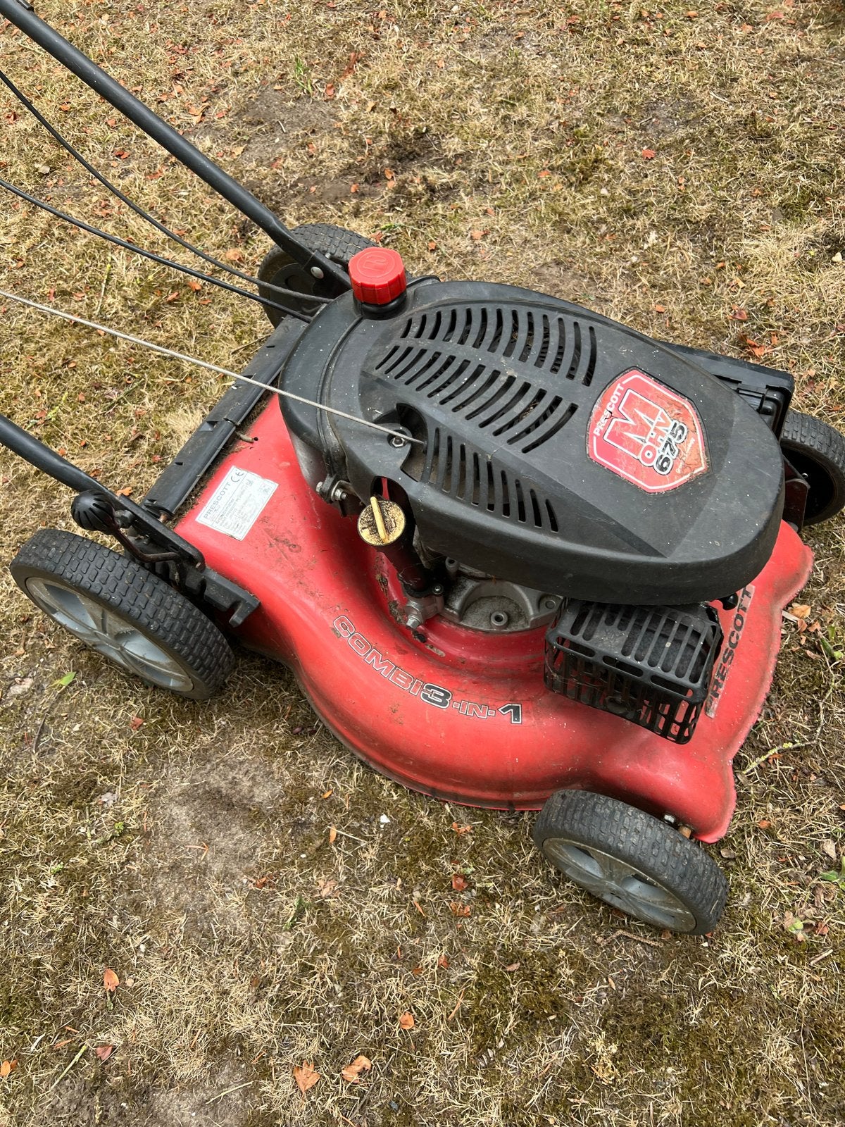 Grasmaaier Prescott OHV 675 - Loopt, zonder aandrijving, Ophalen, Cirkelmaaier, Gebruikt, Benzine-grasmaaier