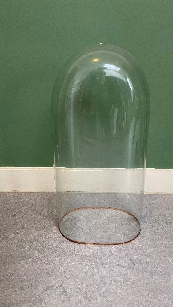 Glazen stolp – zonder plateau, Glas, Ophalen, Gebruikt, 29 cm