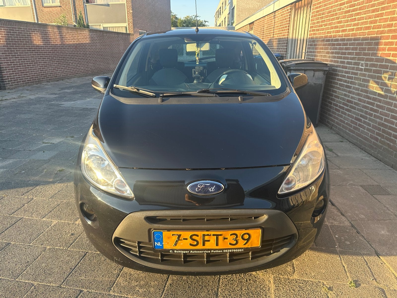 Ford Ka 1.2 51KW 2009 Zwart| Airco| NAP, Auto's, Voorwielaandrijving, 1242 cc, 4 cilinders, 4 stoelen