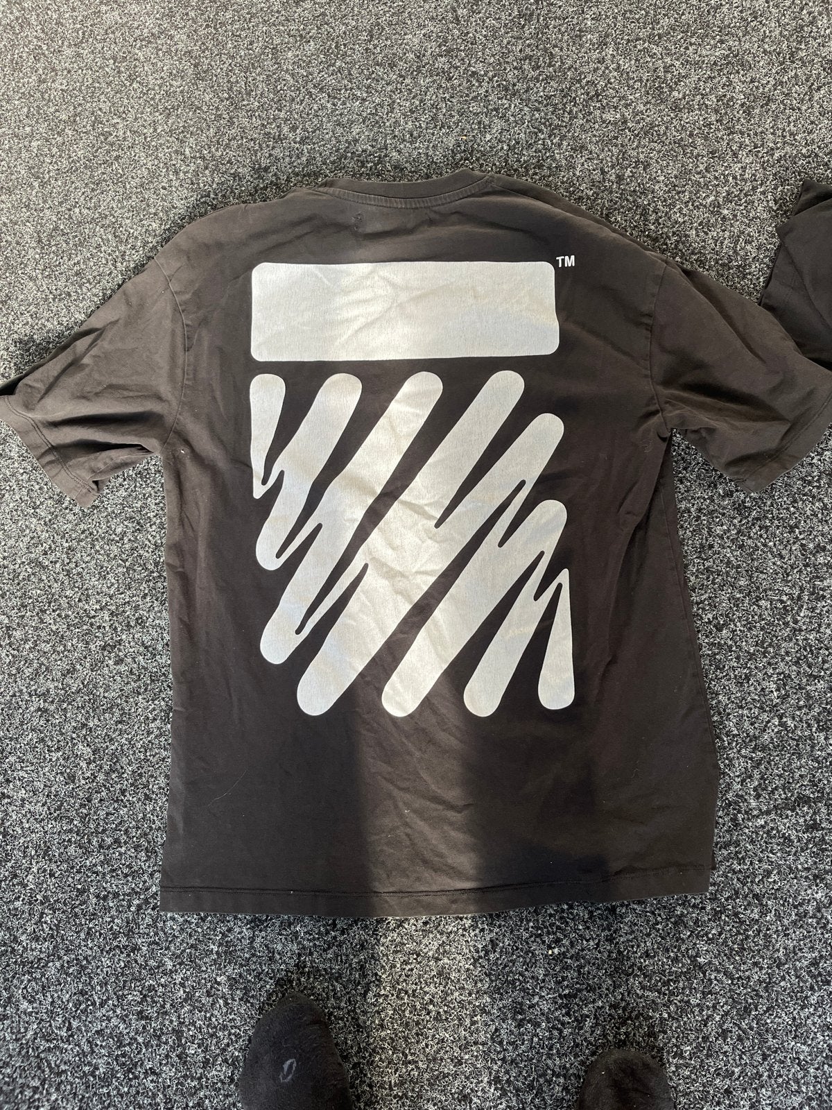 Off-White T-shirt maat L, Kleding | Heren, Ophalen, Gedragen, Maat 52/54 (L), Zwart