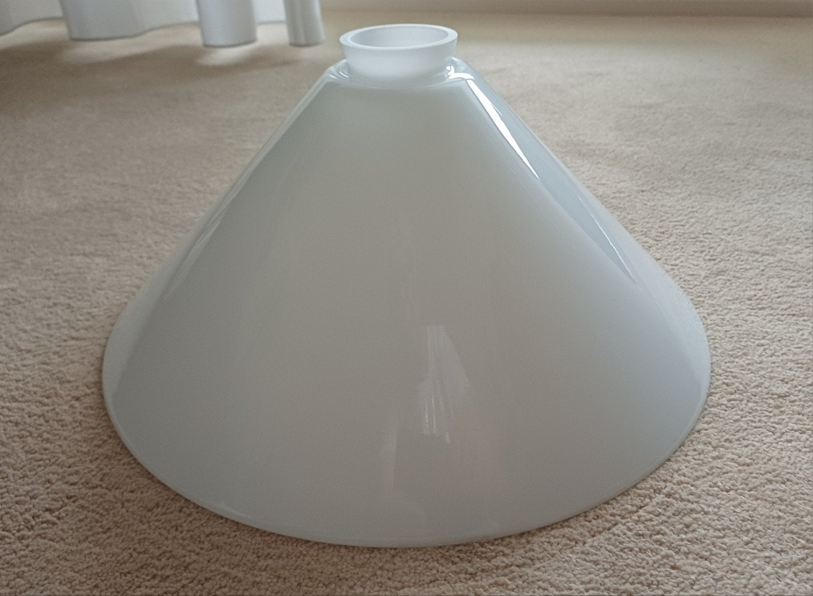 Wit opaal/melkglas lampenkap, helemaal puntgaaf, Huis en Inrichting, Wit, Rond, Nieuw, Ophalen of Verzenden