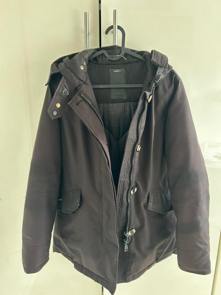 Airforce winterjas met capuchon, Ophalen of Verzenden, Gedragen, Maat 36 (S), Zwart